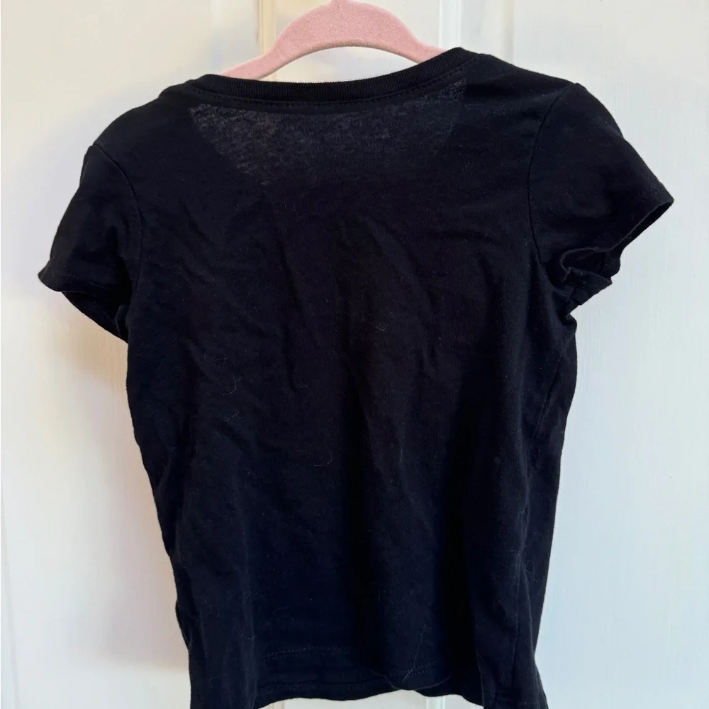 NWOT The Children’s Place 3T Girls Black Sparkly Multicolor Number Short Sleeve